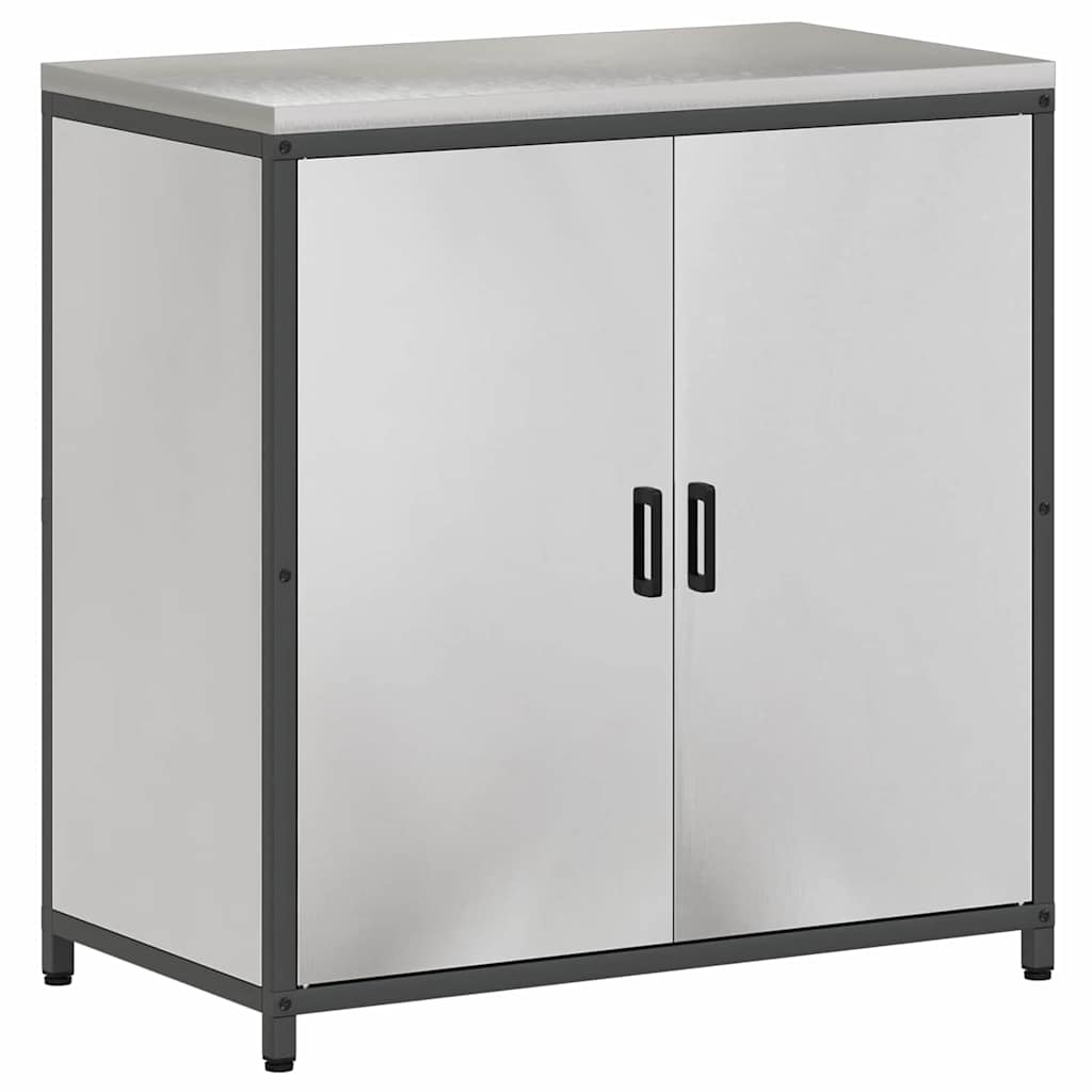 vidaXL Kitchen Storage Cabinet HATTEM Silver 90 x 50 x 92 cm Steel 2