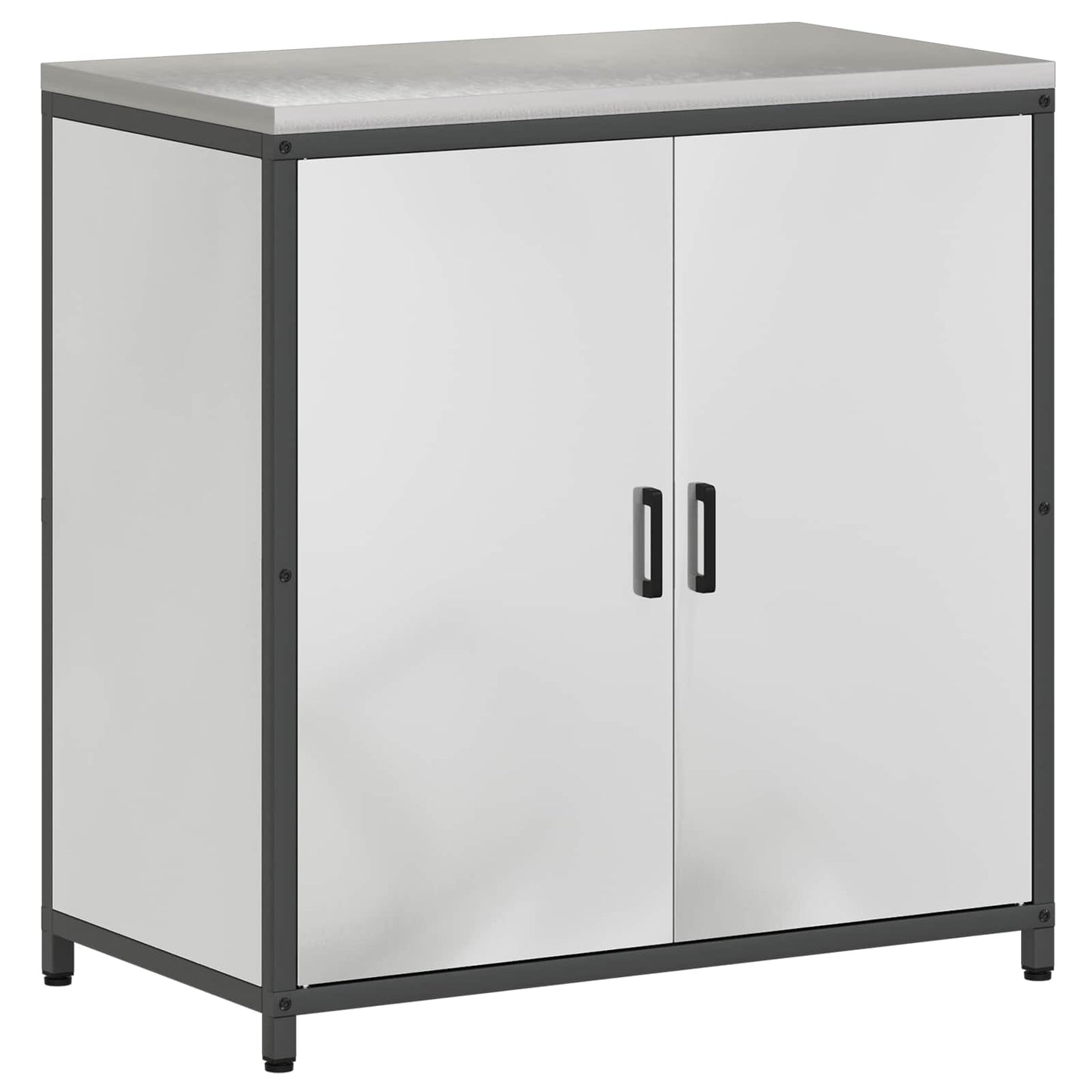 vidaXL Kitchen Storage Cabinet HATTEM Silver 90 x 50 x 92 cm Steel 2