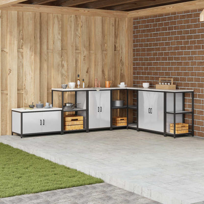 vidaXL Kitchen Storage Cabinet HATTEM Silver 60 x 50 x 92 cm Steel 1