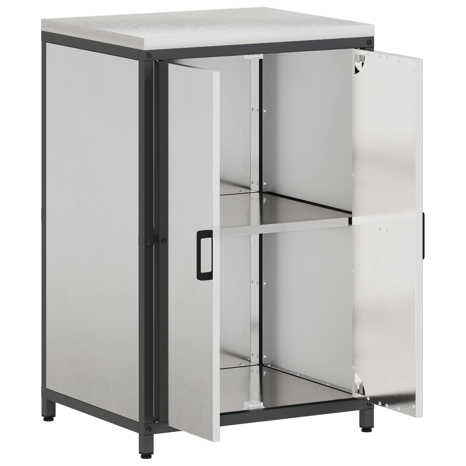 vidaXL Kitchen Storage Cabinet HATTEM Silver 60 x 50 x 92 cm Steel 6