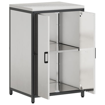 vidaXL Kitchen Storage Cabinet HATTEM Silver 60 x 50 x 92 cm Steel 6