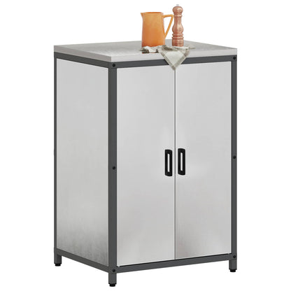vidaXL Kitchen Storage Cabinet HATTEM Silver 60 x 50 x 92 cm Steel 3