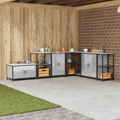 vidaXL HATTEM Steel Kitchen Storage Cabinet