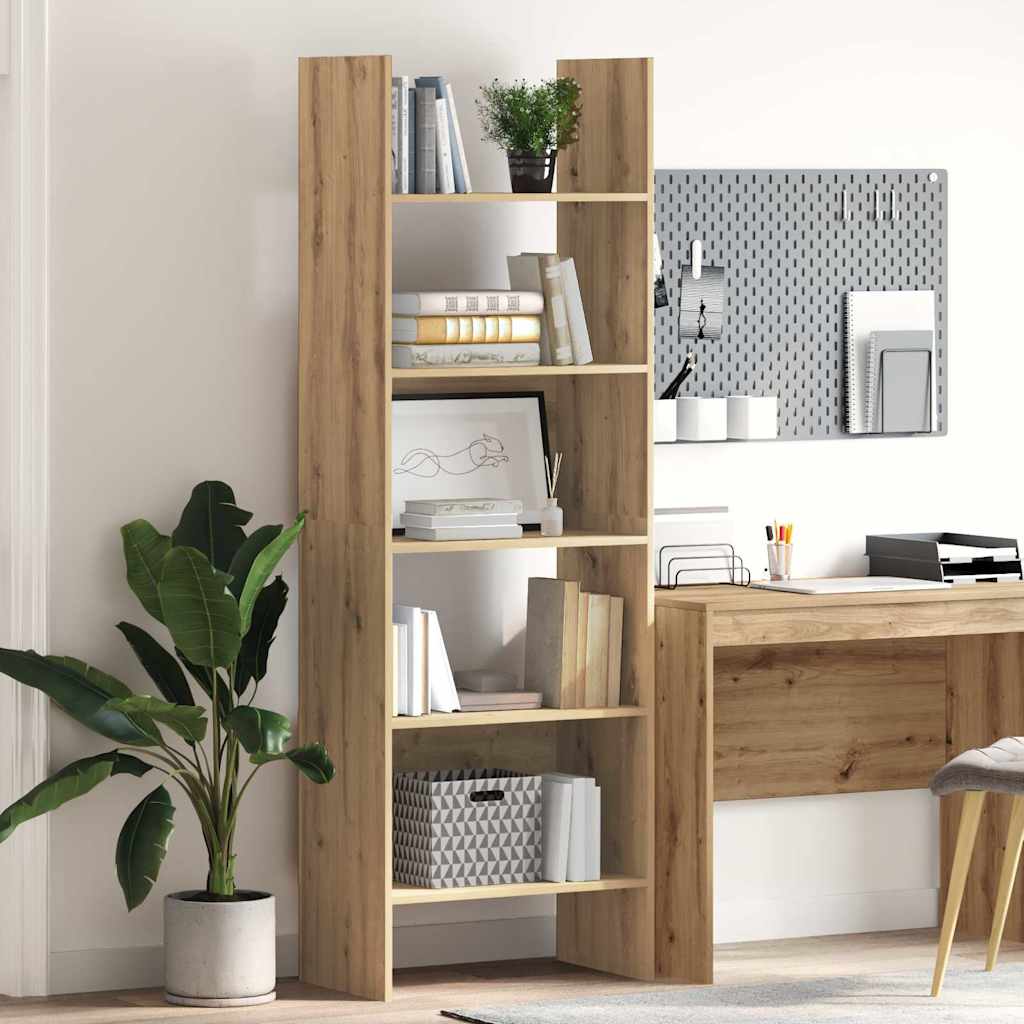 Book Cabinet 60x35x180 cm Engineered Wood Artisan oak