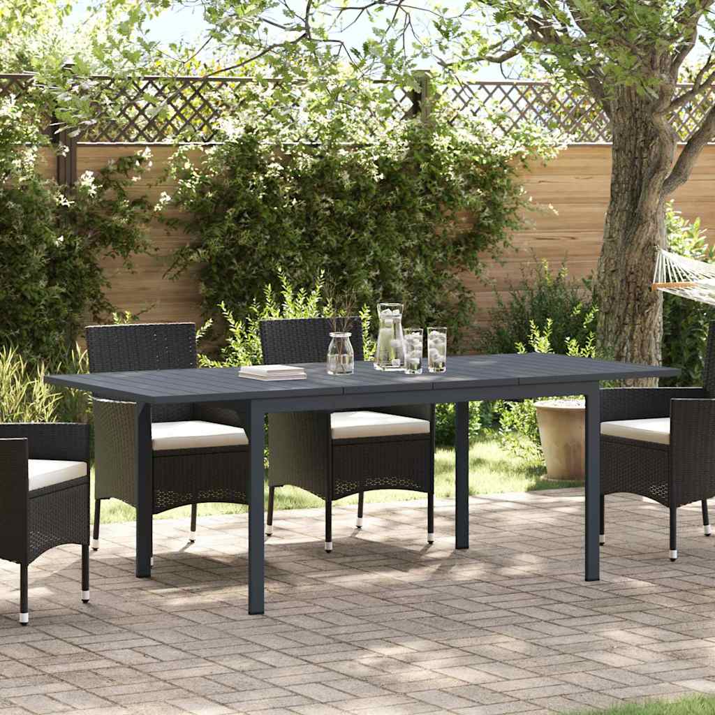 vidaXL Outdoor Dinner Table Folding Anthracite 210 x 90 x 73 cm Steel 1