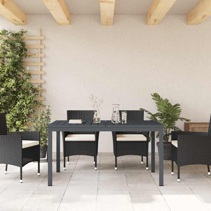 vidaXL Outdoor Dinner Table Folding Anthracite 210 x 90 x 73 cm Steel 4