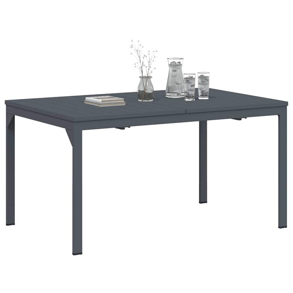 vidaXL Outdoor Dinner Table Folding Anthracite 210 x 90 x 73 cm Steel 3