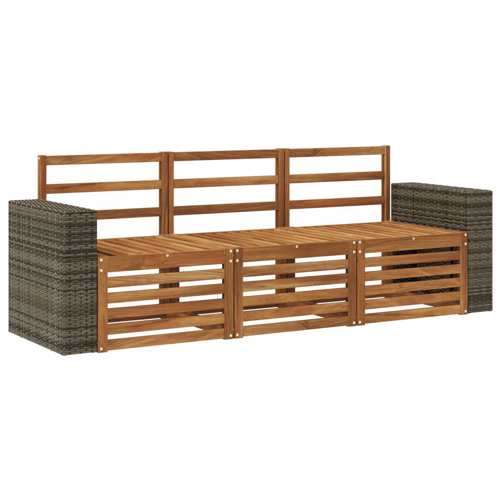 vidaXL Sofa Sets 3 pcs Solid Acacia Wood 2