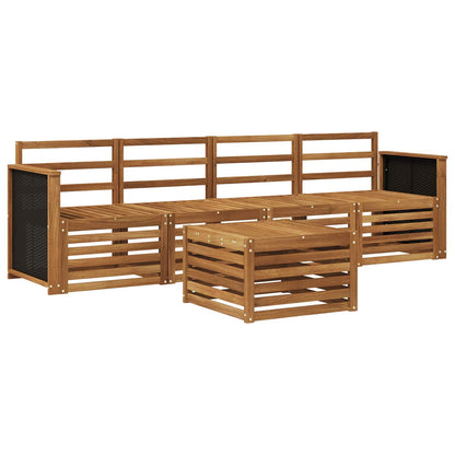 vidaXL Outdoor Sofa Set 5 pcs Natural Solid Acacia Wood 2