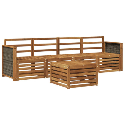vidaXL Outdoor Sofa Set 5 pcs Natural Solid Acacia Wood 2