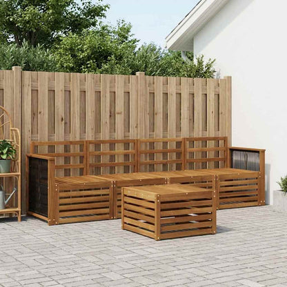 vidaXL Outdoor Sofa Set 5 pcs Natural Solid Acacia Wood 1