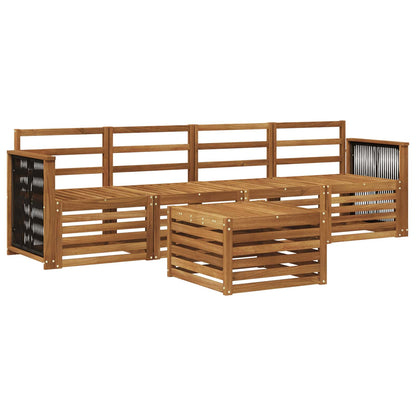 vidaXL Outdoor Sofa Set 5 pcs Natural Solid Acacia Wood 2