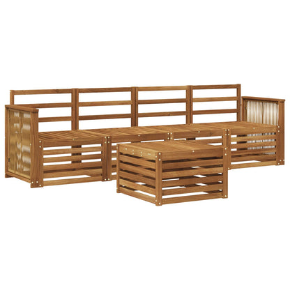 vidaXL Outdoor Sofa Set 5 pcs Natural Solid Acacia Wood 2