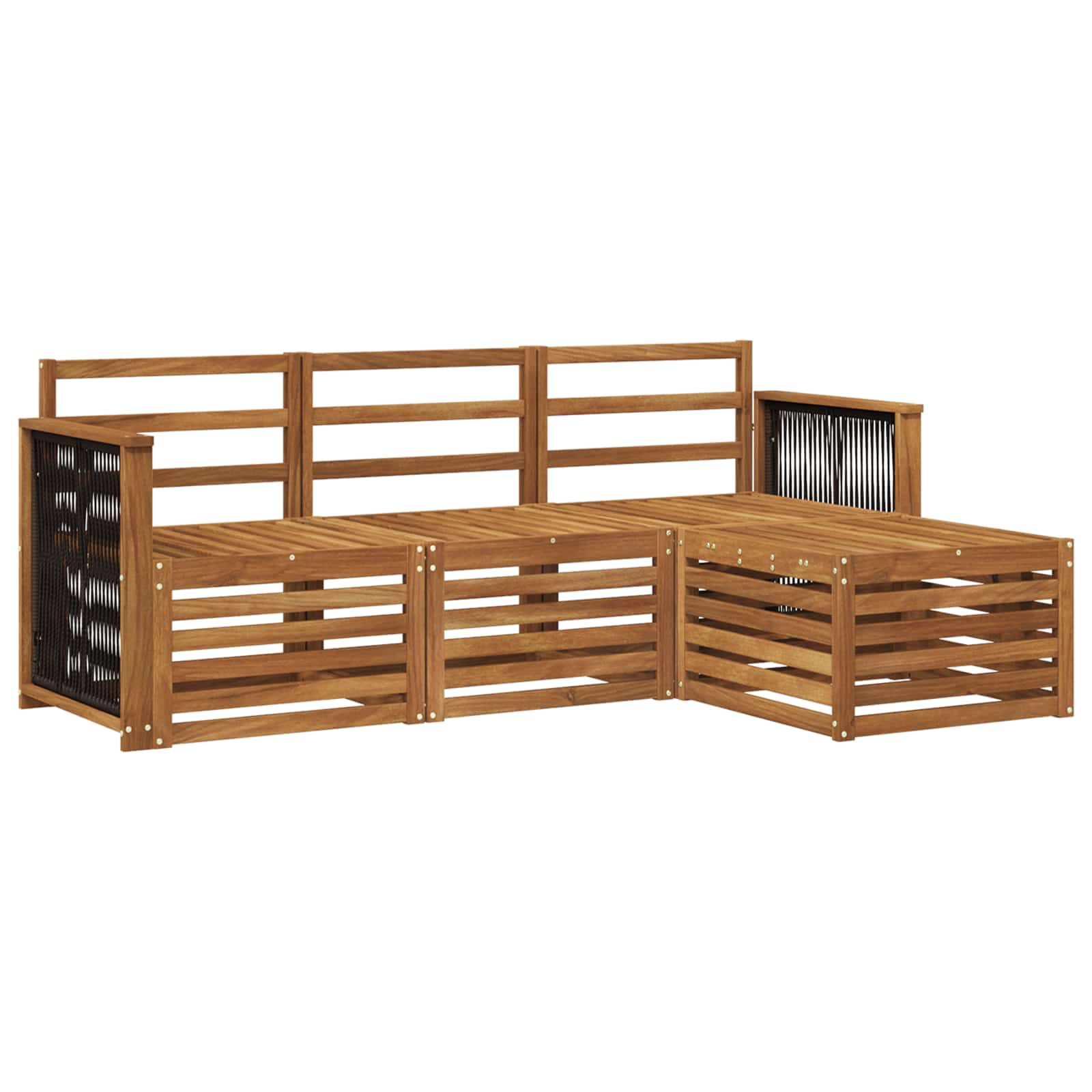 vidaXL Outdoor Sofa Set 4 pcs Natural 2