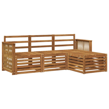 vidaXL Outdoor Sofa Set 4 pcs Natural 2