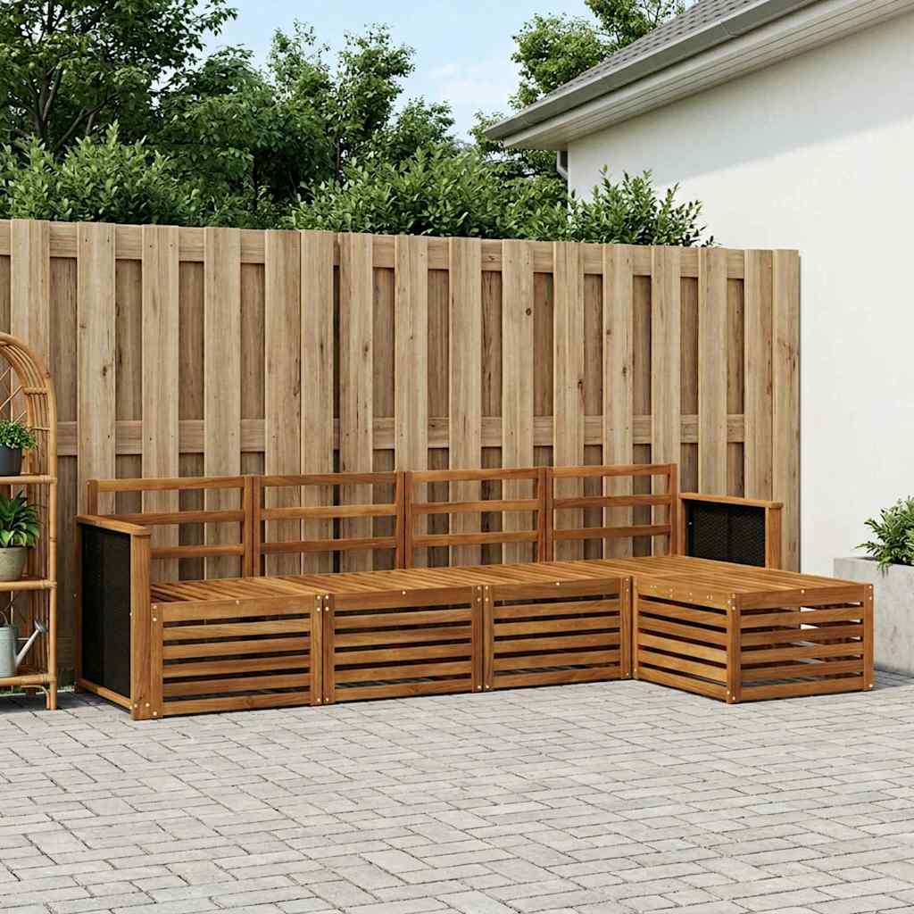 vidaXL Outdoor Sofa Set 5 pcs Natural 1
