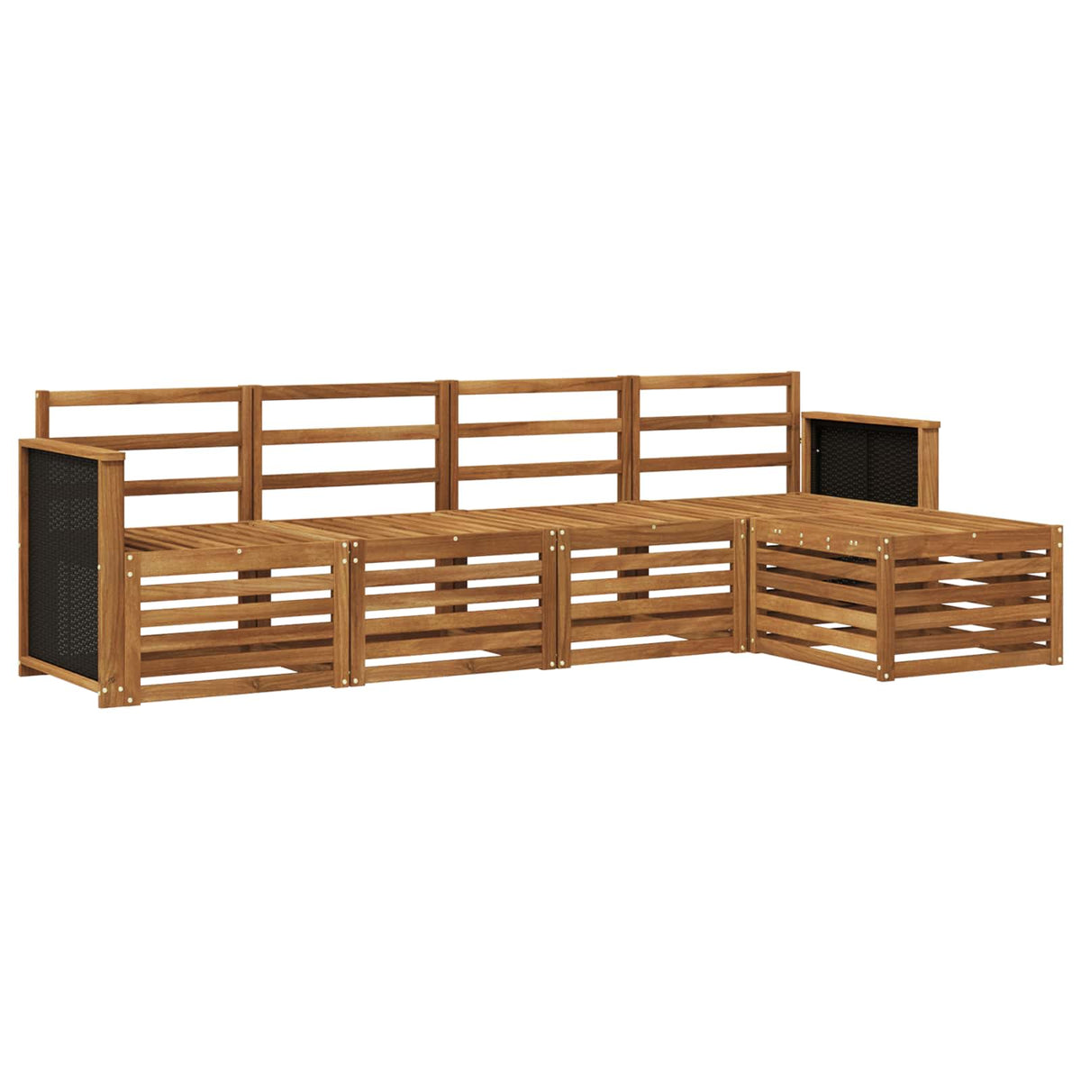 vidaXL Outdoor Sofa Set 5 pcs Natural 2