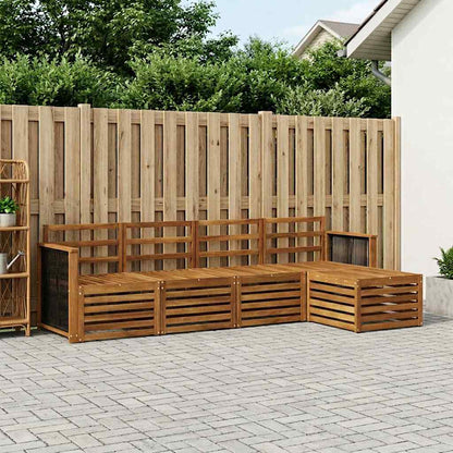 vidaXL Outdoor Sofa Set 5 pcs Natural 1