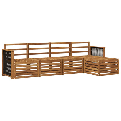 vidaXL Outdoor Sofa Set 5 pcs Natural 2