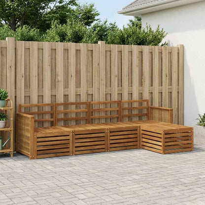vidaXL Outdoor Sofa Set 5 pcs Natural 1