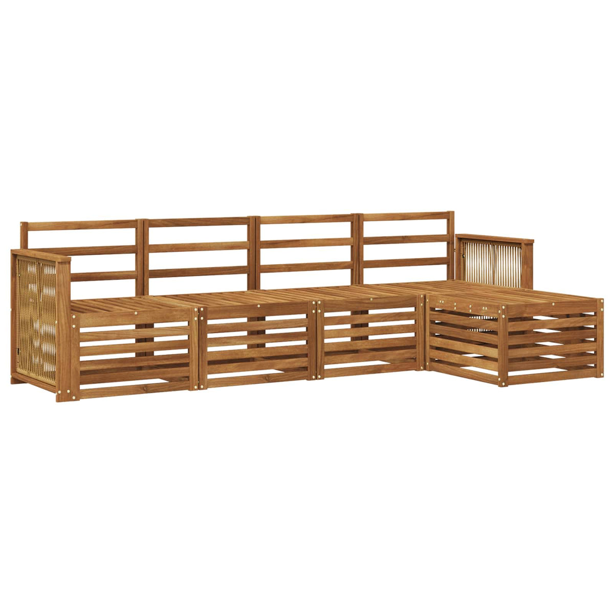 vidaXL Outdoor Sofa Set 5 pcs Natural 2