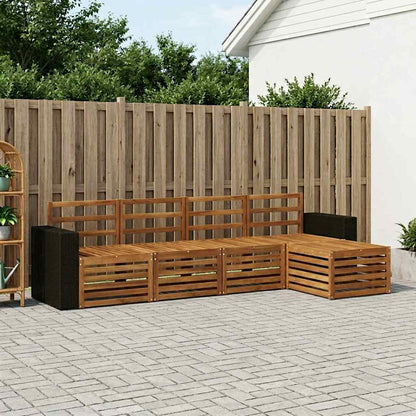 vidaXL Outdoor Sofa Set 5 pcs Natural 1