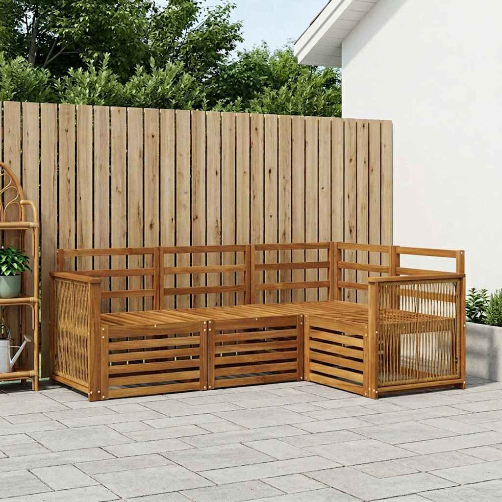 vidaXL Outdoor Sofa Set 4 pcs Polyester 1