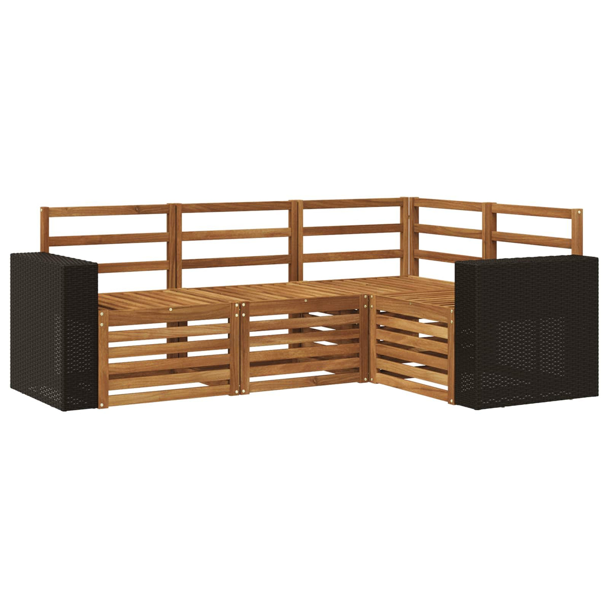 vidaXL Outdoor Sofa Set 4 pcs Polyester 2