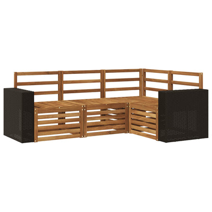 vidaXL Outdoor Sofa Set 4 pcs Polyester 2