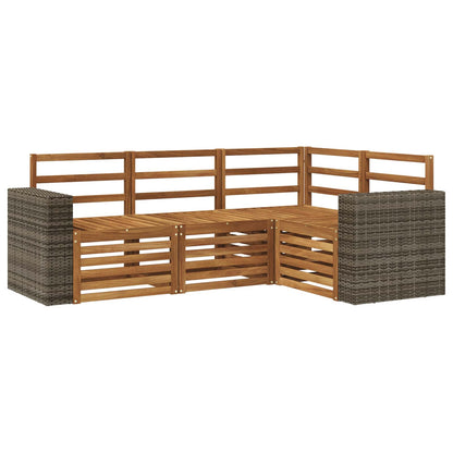 vidaXL Outdoor Sofa Set 4 pcs Polyester 2