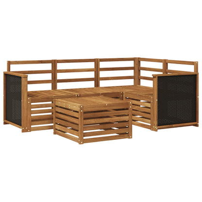 vidaXL Outdoor Sofa Set 5 pcs Natural Polyester 2