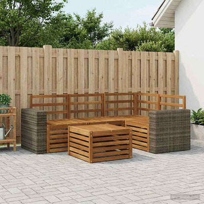 vidaXL Outdoor Sofa Set 5 pcs Polyester Natural