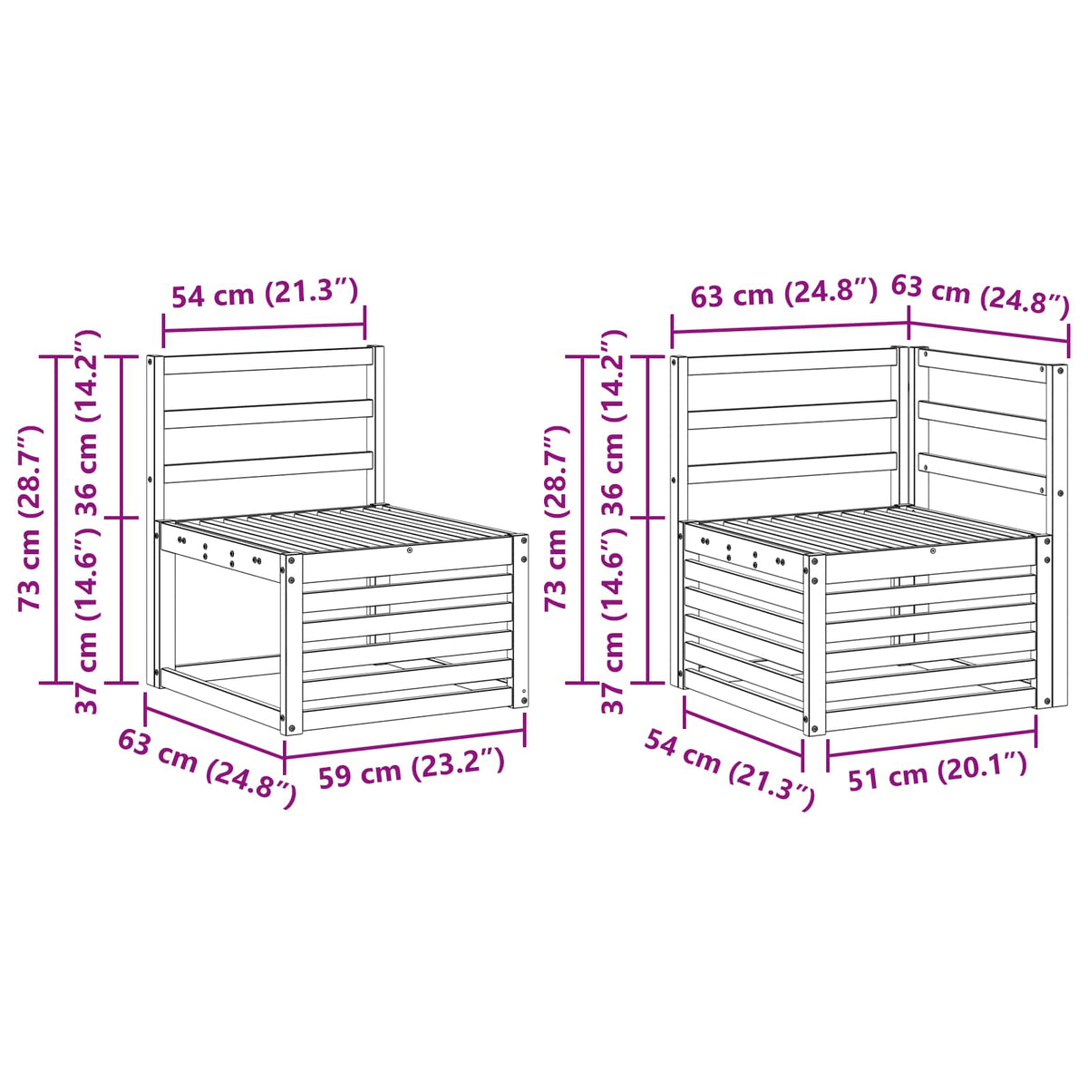vidaXL Outdoor Sofa Set 4 pcs Natural Solid Acacia Wood 6