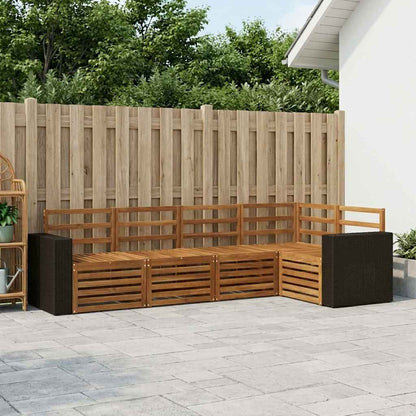vidaXL Outdoor Sofa Set 5 pcs Natural Polyester 1