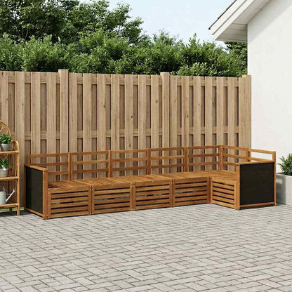 vidaXL Outdoor Sofa Set 6 pcs Polyester Natural