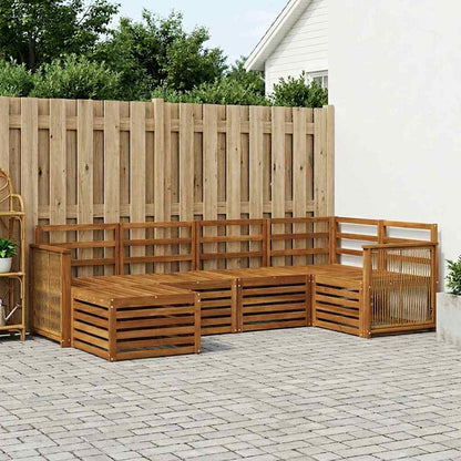 vidaXL Outdoor Sofa Set 6 pcs Polyester Natural