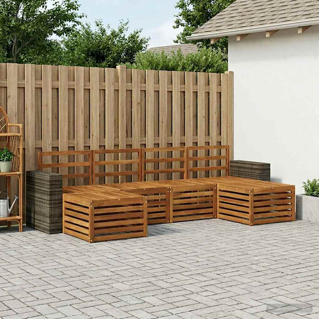 vidaXL Outdoor Sofa Set 6 pcs Natural