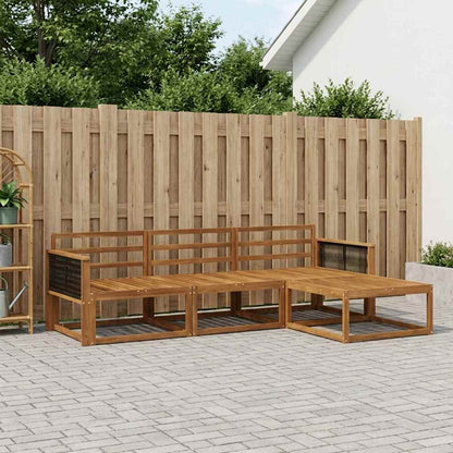 vidaXL Outdoor Sofa Set 4 pcs Natural Solid Acacia Wood 1