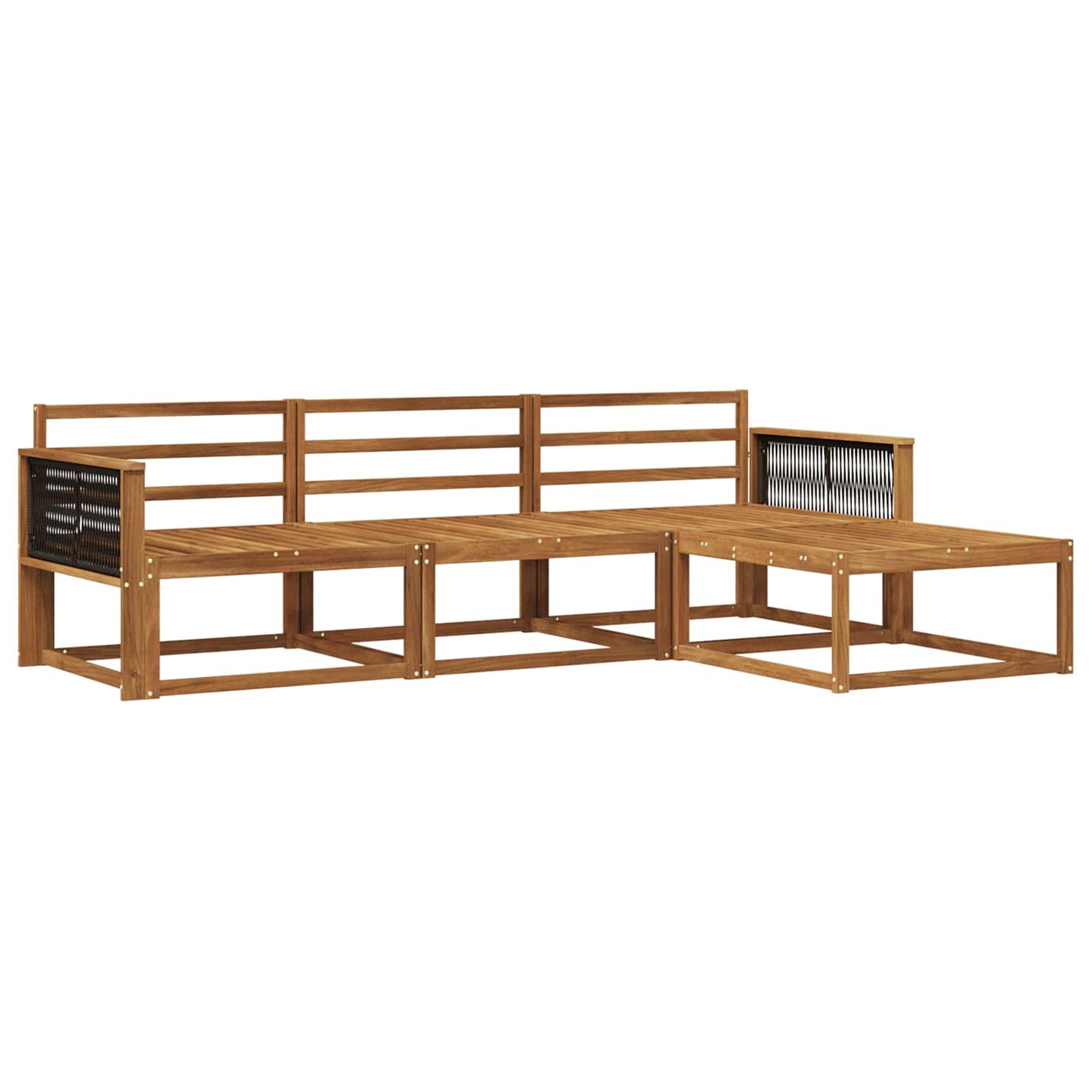 vidaXL Outdoor Sofa Set 4 pcs Natural Solid Acacia Wood 2