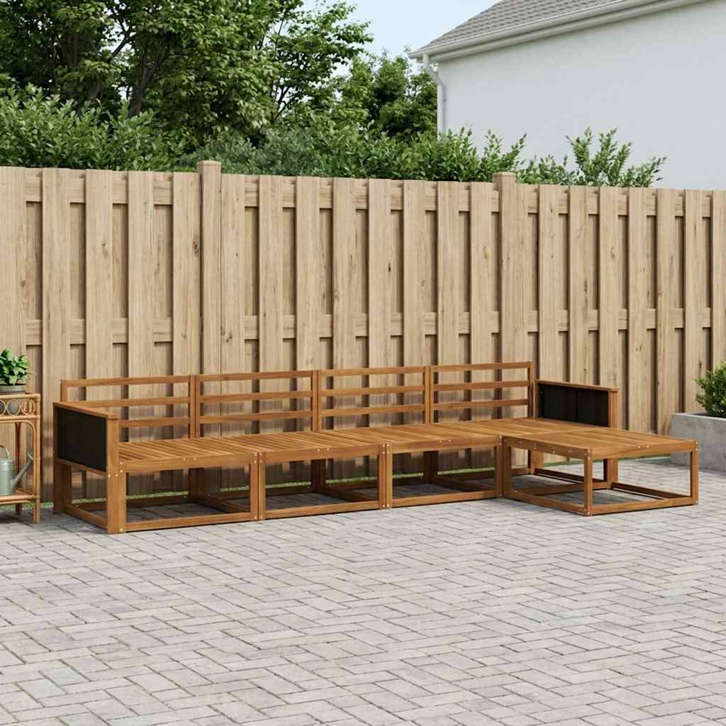 vidaXL Outdoor Sofa Set 5 pcs Natural Solid Acacia Wood 1