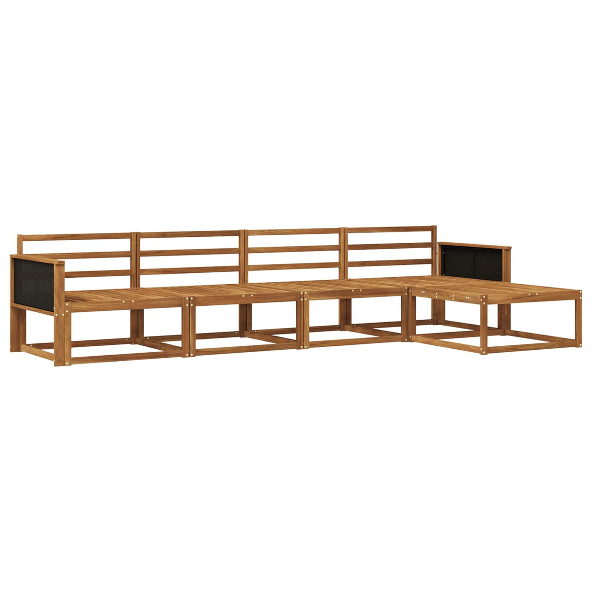 vidaXL Outdoor Sofa Set 5 pcs Natural Solid Acacia Wood 2