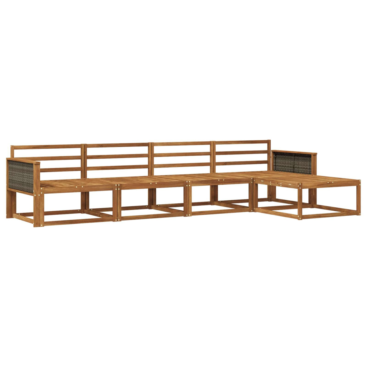 vidaXL Outdoor Sofa Set 5 pcs Natural Solid Acacia Wood 2