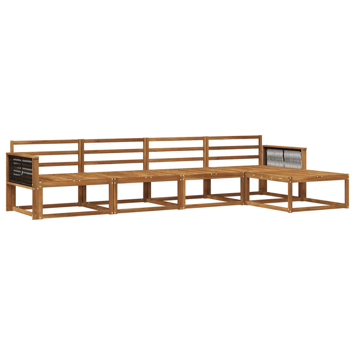 vidaXL Outdoor Sofa Set 5 pcs Natural Solid Acacia Wood 2