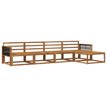vidaXL Outdoor Sofa Set 5 pcs Natural Solid Acacia Wood 2