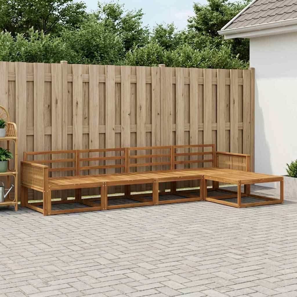 vidaXL Outdoor Sofa Set 5 pcs Natural Solid Acacia Wood 1