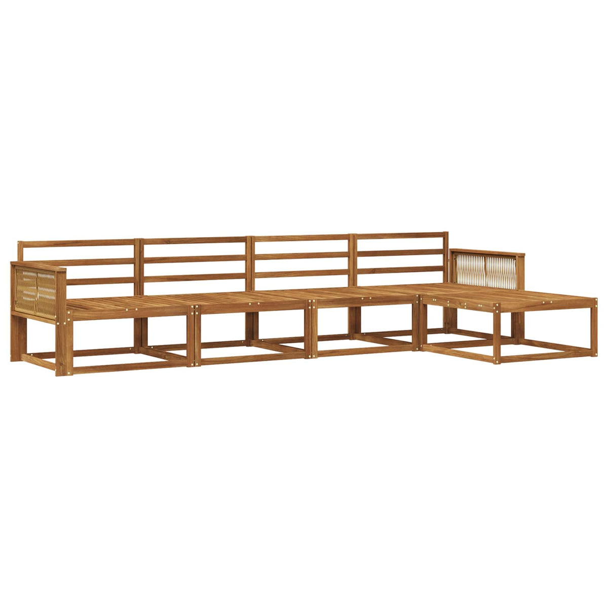 vidaXL Outdoor Sofa Set 5 pcs Natural Solid Acacia Wood 2