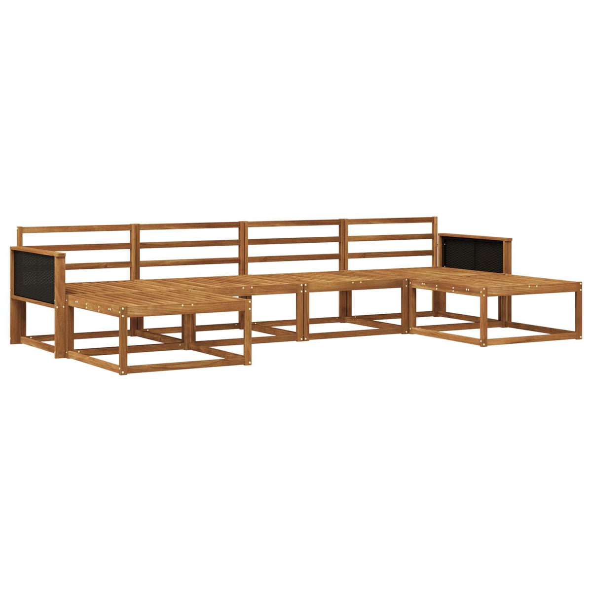 vidaXL Outdoor Sofa Set 6 pcs Natural Solid Acacia Wood 2