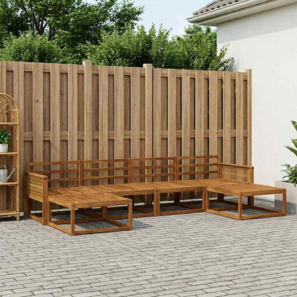 vidaXL Outdoor Sofa Set 6 pcs Natural Solid Acacia Wood 1