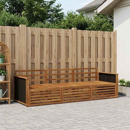 vidaXL Outdoor Sofa Set 3 pcs Natural Solid Acacia Wood 1