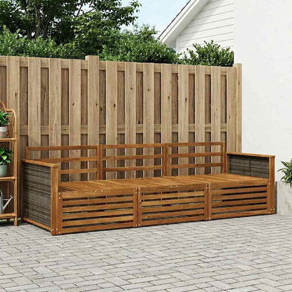 vidaXL Outdoor Sofa Set 3 pcs Natural Solid Acacia Wood 1